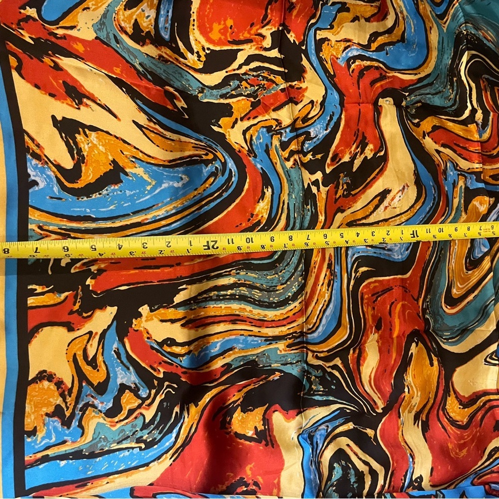 Vibrant Abstract Patterned Scarf - Picture 5 of 7